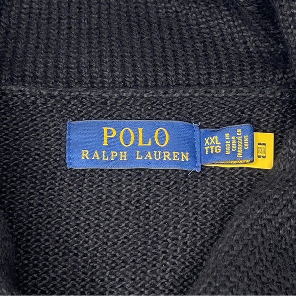 Polo Ralph Lauren Black Red Snowflake Knit Sweater - Picture 5 of 6